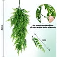thumbnail image 2 of Paquete de 6 Plantas Colgantes Artificiales, Hojas Artificiales de Helecho de Boston, Cadena Verde para Pared, Hogar, Habitación, Jardín, Boda, Guirnalda, Decoración de Patio, 2 of 4
