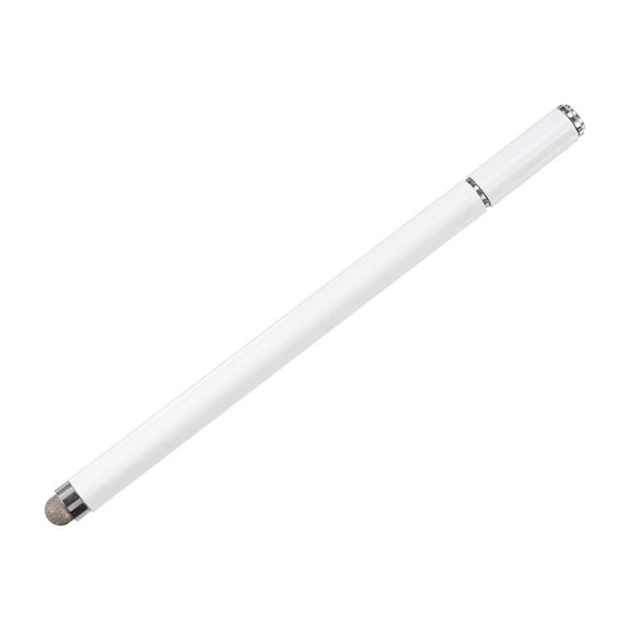 Stylus Pens for All Capacitive Touch Screens 2 in 1 Fine Point Disc & Fiber Tips Aluminum Sensitivity Pen, White