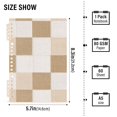 thumbnail image 3 of Haosy Beige Brown White Checkered Notebooks 1-subject Journal 60 Sheets A5 College Ruled Paper Detachable Ring 8.3"x5.7", 3 of 8