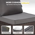 thumbnail image 4 of STARY Outdoor Deep Seat Cushions for Patio Furniture, 24"x24" Replacement Sectional Cushions for Outdoor Sofa, Armchair, 4 Pieces, Grey, 4 of 8