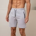 thumbnail image 5 of Razzly Male Summer Shorts Solid Color Tie Suit Cool Breathable Five Quarter Pants Sweat Short Training Shorts for Men Quick Y Shorts Cool Shorts Men Shorts for Exercise Volleyball Shorts Men(Grey,L), 5 of 8