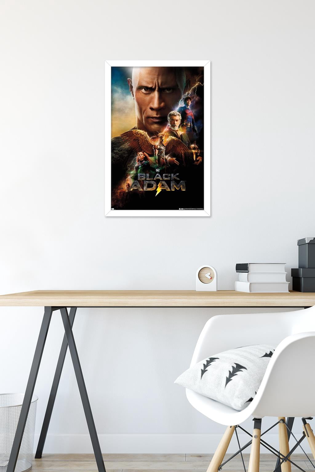 DC Comics Movie Black Adam - Group One Sheet Wall Poster, 14.725" x 22.375" Framed