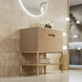 thumbnail image 2 of Eviva Iris 30"W x 19"D Oak Freestanding Bathroom Vanity with White Solid Surface Integrated Sink Top, 2 of 8