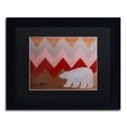 thumbnail image 2 of Trademark Fine Art "Polar Bear Red" Canvas Art by Nicole Dietz Black Matte, Black Frame, 2 of 5