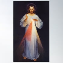 Divine Mercy (Kazimirowski Eugeniusz, 1934) Poster Wall Art, Modern Wall Decor For Living Room Bedroom, 24x36 UNFRAMED