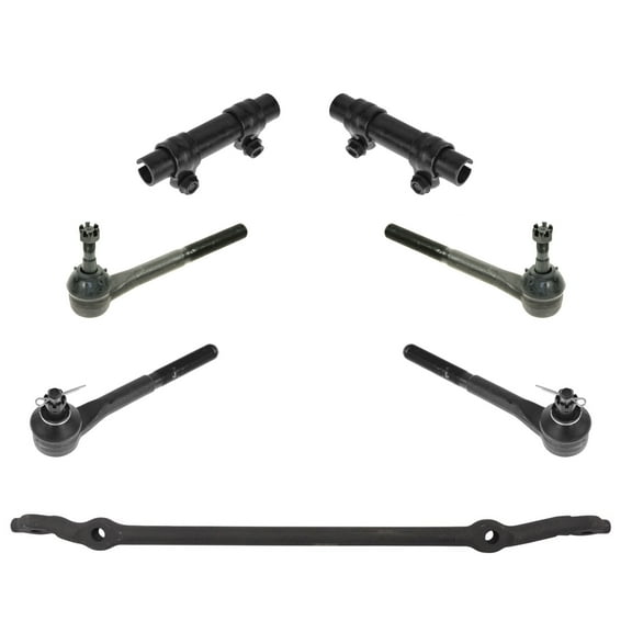 New Front Tie Rod Adjust Center Link Steering Kit 7pc for K1500 Tahoe Yukon 4WD Fits select: 1988-1999 CHEVROLET GMT-400, 1995-2000 CHEVROLET TAHOE