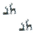 thumbnail image 1 of Advancent 2pcs Reindeer Figurines Resin Deer Statues Decoration Gift for Home en Type1 NO1, 1 of 4