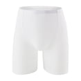 thumbnail image 3 of Gibobby Tangas de mujer sexy encaje Día de San Valentín Pantalones de cintura media de seda helada para deportes de ocio para hombres con parte superior plana y cuartos(Blanco, M), 3 of 5
