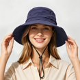 thumbnail image 2 of Womens Sun Hat Fisherman'S Hat Summer Outdoor Sun Hat Folding Waterproof Hiking Hat, 2 of 9