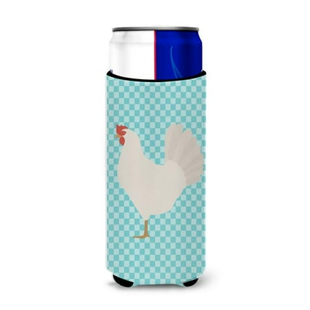 

Carolines Treasures BB8014MUK Leghorn Chicken Blue Check Michelob Ultra Hugger for Slim Cans