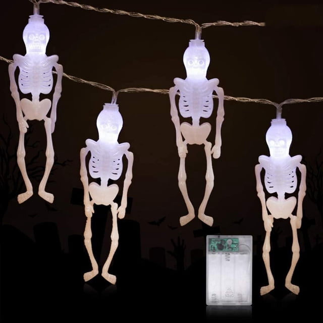 Halloween String Lights 10 Feet 20 Leds For Halloween Decorations Outdoor Indoor Skeleton Frame