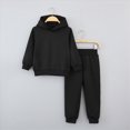 thumbnail image 6 of Gibobby Toddler Boy Clothes Fall Winter Outfit Boys Winter Warm Outfit Set 2Pcs Plaid Outfits Top + Pants Set Home Wear Kids Clothing(7-8 Years,Black), 6 of 9