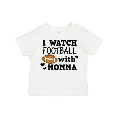 

Inktastic I Watch Football with My Momma Gift Toddler Boy Girl T-Shirt