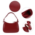 thumbnail image 3 of Monedero Para Mujer, Bolso De Hombro Rojo Espacioso Para Mujer, Multifunción, Suave Para Ir De Compras, 3 of 7