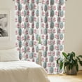 thumbnail image 2 of Ambesonne Floral Curtains, Succulents Grungy Back Art, Pair of 28"x95", Pastel Pink Pale Seafoam, 2 of 4