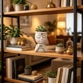 thumbnail image 5 of Girls Face Planter Pot with Heart Hands Indoor Resin Head Planter, White | Cute Home Decor Succulent Container has Drainage Hole Cactus Herbs Shelf Office Gardening, Teacher Gifts, 5 of 7