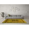 thumbnail image 3 of Ahgly Company Indoor Square Abstract Yellow Modern Area Rugs, 4' Square, 3 of 4