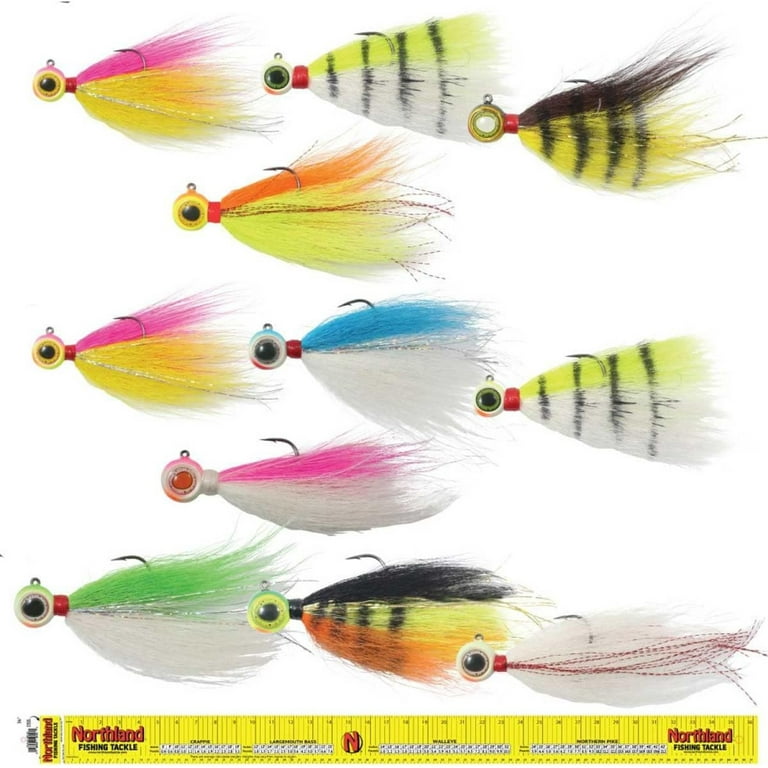 Northland Fishing Tackle Deep Vee Bucktail Hair Jig Bundle, 11 Jigs Per  Kit, Assorted Sizes and Colors