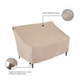 thumbnail image 4 of Modern Leisure Chalet Outdoor Patio Loveseat Cover, 57.5"L x 38"W x 38"H, Beige, 4 of 10