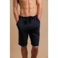 thumbnail image 5 of Men's Cottonique M17709 Latex Free Organic Cotton Drawstring Lounge Short (Black S/M), 5 of 5