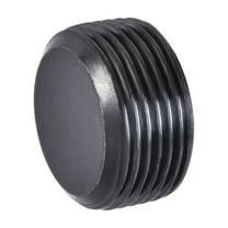 Carbon Steel Internal Hex Thread Socket Pipe Plug, M24x1.5 Male Thread Black Pipe Cap,