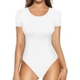thumbnail image 1 of Xishao Women's Round Neck Short Sleeve T Shirts Basic Bodysuits Xishao ropa, 1 of 2