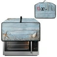 thumbnail image 2 of Renewold Countertop Appliance Cover for Toaster Oven Polyester Convection Oven Air Fryer Small Appliance Protector Kitchen Accessories, 20.5 x 16.5 x 10 Inches, Starfish Seashell Wood Grain, 2 of 7