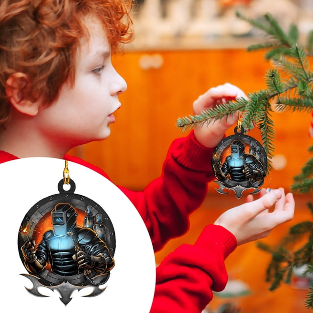 Fiudx Ofertas relámpago del día Adornos navideños Colgante Árbol de Navidad Personalidad Soldador DIY Colgante