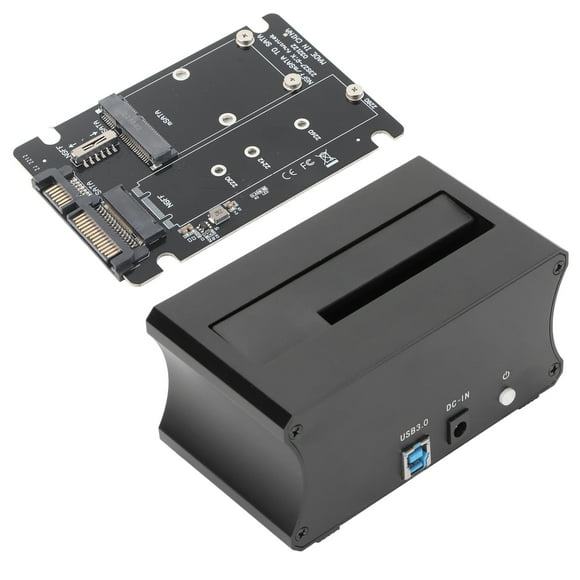 USB 3.0 toExternal Hard Drive Docking Station, 5Gbps Aluminum Alloy, Plug and Play, Wide Compatible, Copy Function, Supports SSDs Up to 10TB