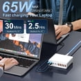 thumbnail image 3 of Cargador USB C Aexhend, 380 W, 10 puertos, estación de carga rápida GaN III, 3 of 6