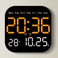 thumbnail image 2 of Relojes de Pared Digitales Temperatura Fecha Semana Visualización Reloj de Mesa Electrónico Reloj Despertador LED Montado en la Pared Control Remoto, 2 of 5