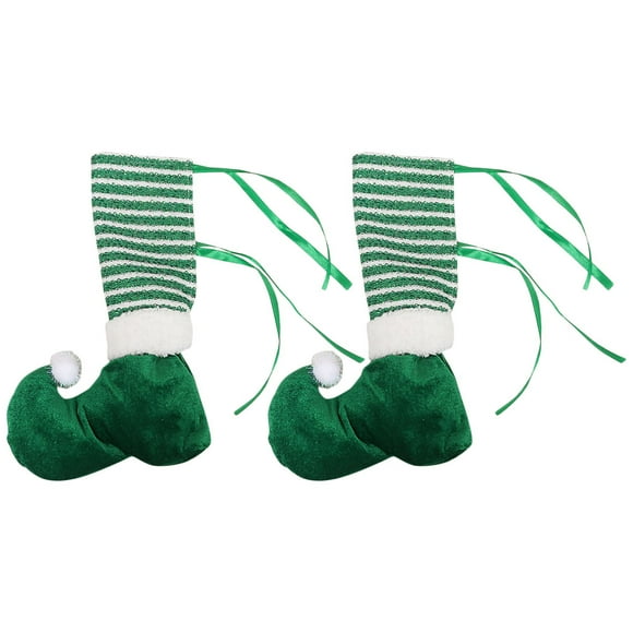 CIMAXIC christmas 2pcs Christmas Elf Table Leg Covers Elf Christmas Chair Leg Covers Table Leg Protectors,11.81"X7.48"X1.57"