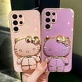 thumbnail image 2 of Funda de teléfono con soporte de espejo Hello Kitty para Samsung Galaxy S23, S22 Ultra, S21, S20 FE, S10, Note 20, 10 Plus, A24, A34, A54, 2 of 5