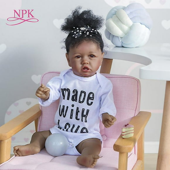 55cm Saskia Made With Love In Light Black Skin Popular Boneca Bebe