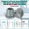 Shower Chair Tips SupreGear Heavy Duty Replacement Feet for Shower Chair, 1