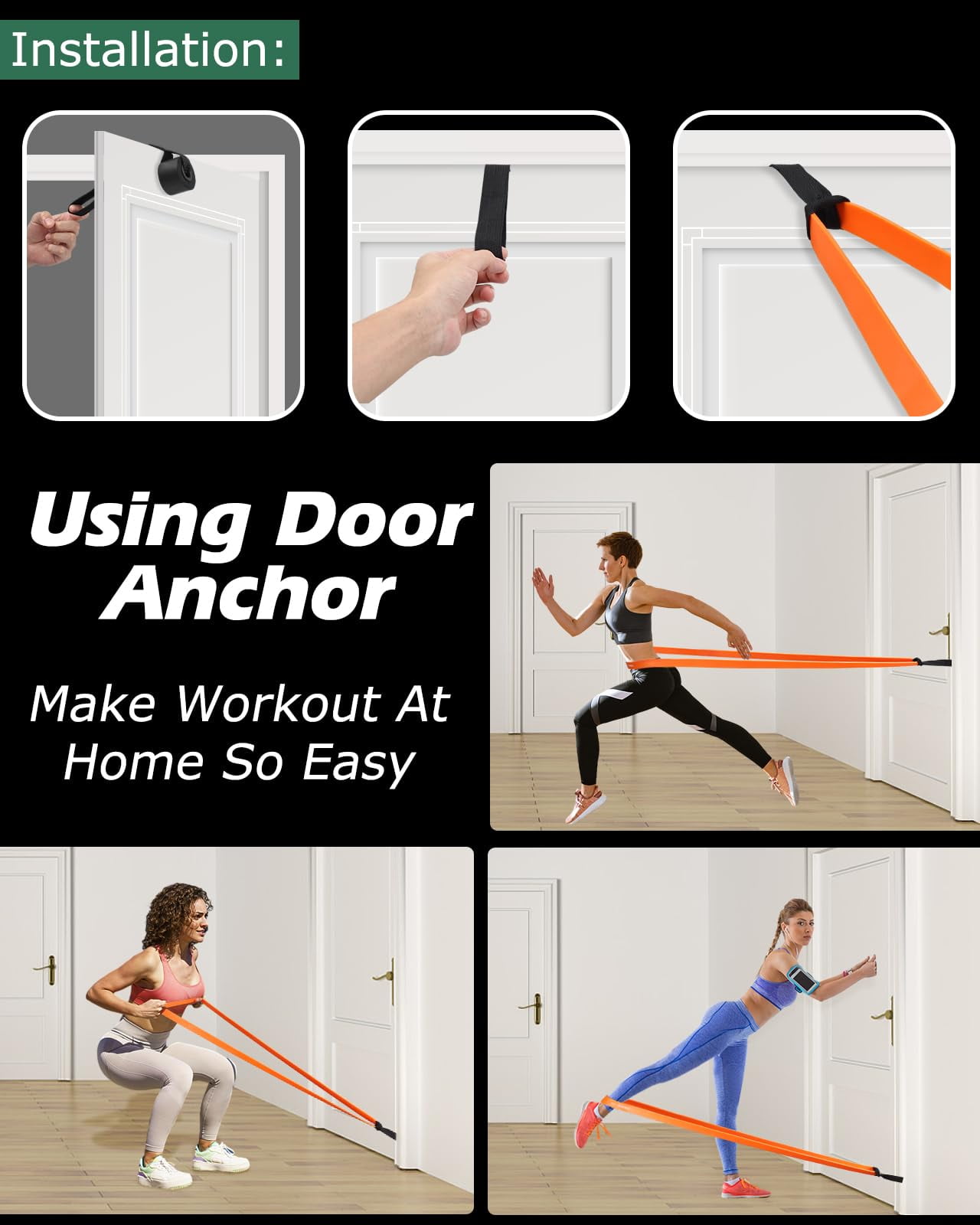 Resistance Bands,6 Resistance Levels Pull Up Assistance Bands,Exercise Bands for Men&Women,Heavy Duty Resistance Band Set with Door Anchor,for Working Out,Muscle Training,Physical Therapy