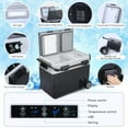 thumbnail image 6 of M optimized 12 Volt Car Refrigerator, 53 Quart (50L) Dual Zone Car Fridge, -4℉-68℉, Bluetooths Control, Fast Cooling, Dual Zone, Auto Cooler with Wheels for SUV Camping, Truck, RV, Travel, Road Trip, 6 of 9