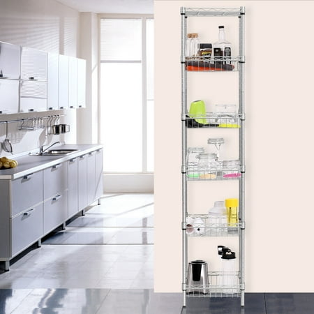 Home Styles The Orleans 6-Tier Tower, White/Silver