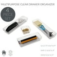 thumbnail image 4 of Simplify 4 Pack Multipurpose Clear Drawer Organizers, 4 of 14