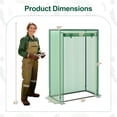 thumbnail image 3 of Costway 39” x 20” x 59” Portable Mini Greenhouse with Roll-Up Zippered Door, Indoor Outdoor Green, 3 of 11