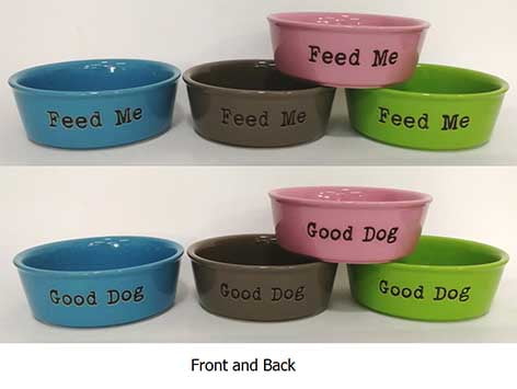 Vibrant Life Ceramic Dog Bowl, Large, 1.5 L, Assorted Color May Vary