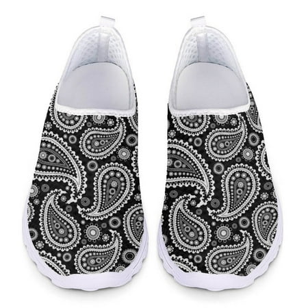 

Nursing Shoes for Women Paisley Art Pattern Loafers Woman Slip On Flats Mesh Sneakers Summer Ladies Casual Sport Jogging Shoes