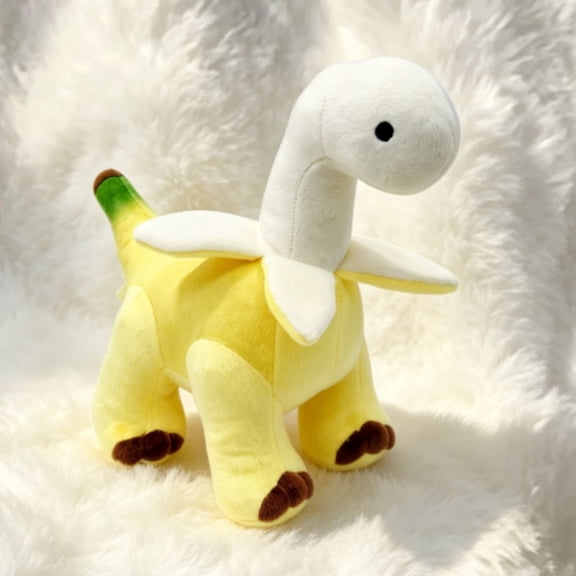 Cute Banana Dinosaur Plush Super Soft Toy- Cuddly Character with Fuzzy Texture and Details - Suitable for All Ages - 10 Inches
