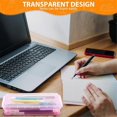 thumbnail image 2 of 10Pcs Large Capacity Plastic Pencil Box Clear Pencil Case Crayon Box, 2 of 5