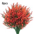 thumbnail image 1 of 8pcs Lavender Artificial 5 Branches Plastic Fake Bouquet Wedding Simulation Flower  Purple 1, 1 of 8