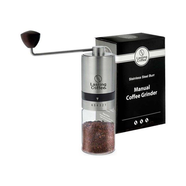 Lasting Coffee Manual Coffee Grinder Stainless Steel Burr