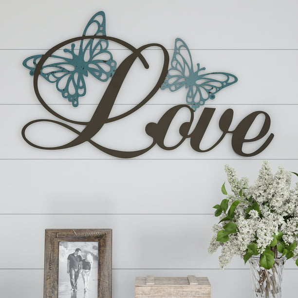 Metal Cutout- Love Decorative Wall Sign-3D Word Art Home Accent Decor ...