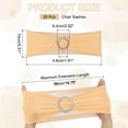 thumbnail image 2 of Uxcell 20 Pack Chair Sashes, Stretch Chair Cover Band with Buckle Slider Polyester Bows Cover Band Universal Elastic Ties for Wedding Party Ceremony Event Decorations, Champagne, 2 of 6