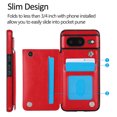 thumbnail image 6 of Feishell for Google Pixel 9 Pro XL Wallet Case with Card Holder,Double Magnetic Clasp Back Flip Kickstand Durable PU Leather Shockproof Card Slots Protective Phone Case for Women Men,Red, 6 of 10