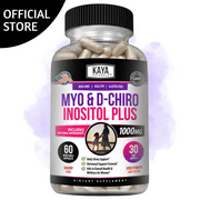Kaya Naturals Myo & D-Chiro Inositol Plus | PCOS Supplement | Estrogen Supplements, Hormonal Balance & Healthy Ovarian Function Support for Women, Vitamin B8-60 Capsules